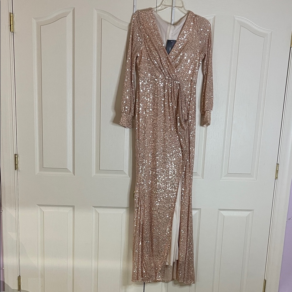 Sparkling Sequin Wrap Dress